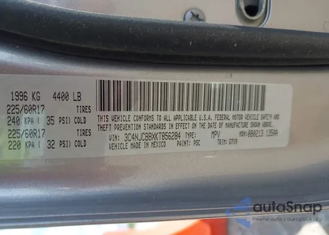 2019 Jeep Compass Latitude из США, поврежденный, VIN 3C4NJCBBXKT856284